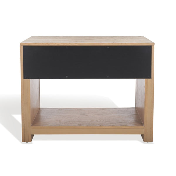 Safavieh DARNELL Wood 1 Drawer Nightstand - Modern Elegance, Durable Design & Sleek Storage Solution for Bedrooms Natural SFV2152A