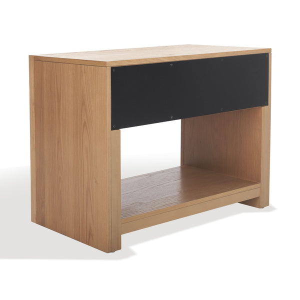 Safavieh DARNELL Wood 1 Drawer Nightstand - Modern Elegance, Durable Design & Sleek Storage Solution for Bedrooms Natural SFV2152A