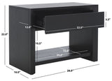 Safavieh Darnell Wood 1 Drawer Nightstand Black SFV2152B