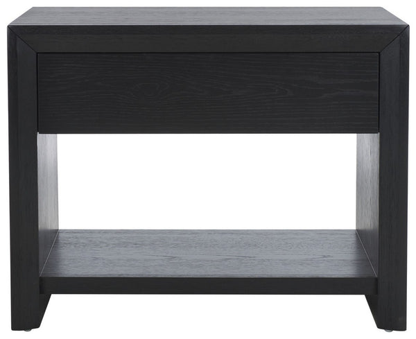 Safavieh Darnell Wood 1 Drawer Nightstand Black SFV2152B