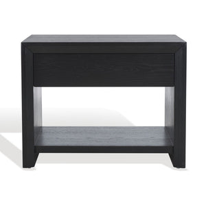 Safavieh Darnell Wood 1 Drawer Nightstand Black SFV2152B