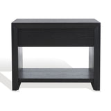 Safavieh Darnell Wood 1 Drawer Nightstand Black SFV2152B