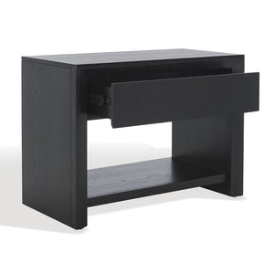 Safavieh Darnell Wood 1 Drawer Nightstand Black SFV2152B