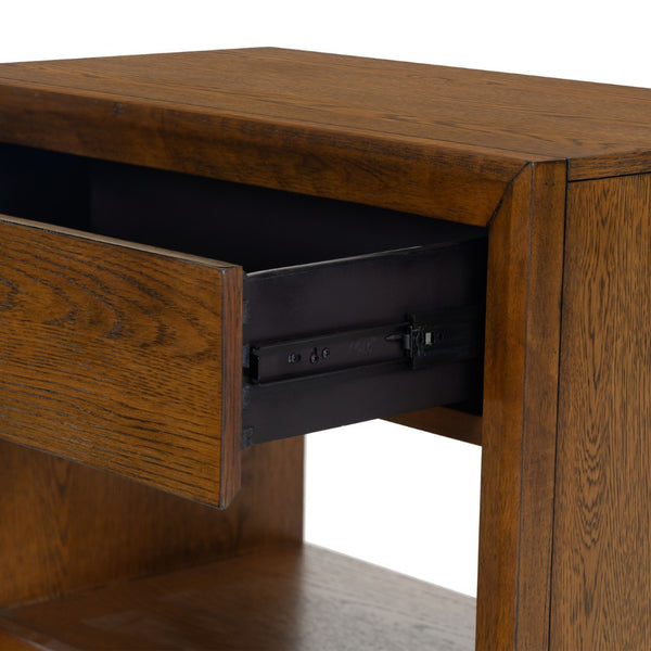 Safavieh Darnell Wood 1 Drawer Nightstand - Elegant Medium Oak Finish For Timeless Bedroom Style & Storage Medium Oak Wood Sfv2152c