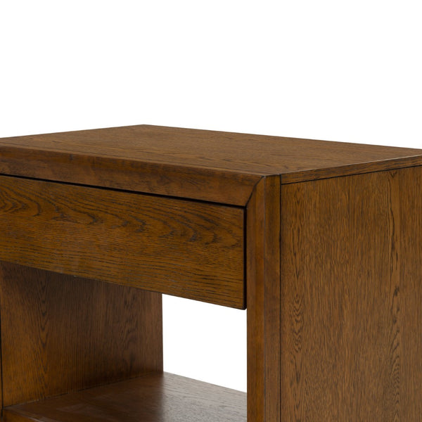 Safavieh Darnell Wood 1 Drawer Nightstand - Elegant Medium Oak Finish For Timeless Bedroom Style & Storage Medium Oak Wood Sfv2152c