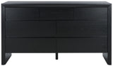 Safavieh Darnell Wood 7 Drawer Dresser Black SFV2153B