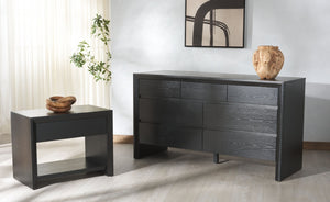 Safavieh DARNELL Wood 1 Drawer Nightstand - Modern Elegance, Durable Design & Sleek Storage Solution for Bedrooms Black SFV2152B