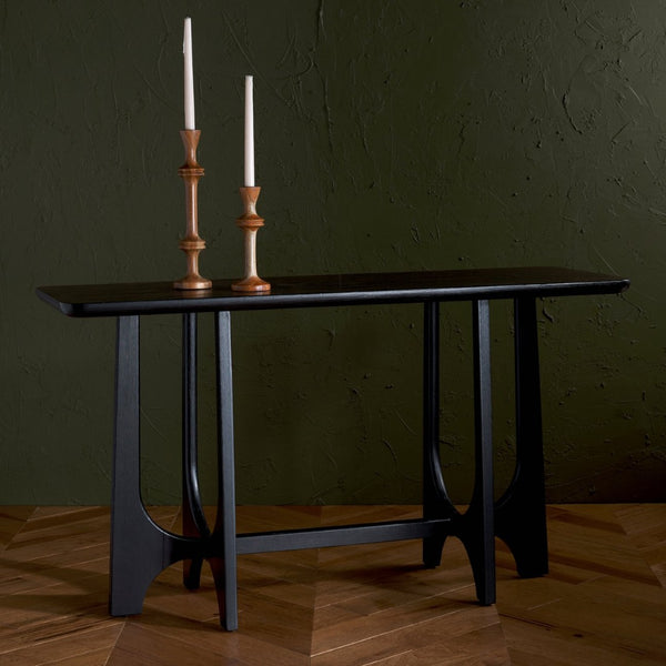 Safavieh SASHA Wood Console Table – Timeless Sophistication for Entryways, Living Rooms, and More! Black SFV2154B