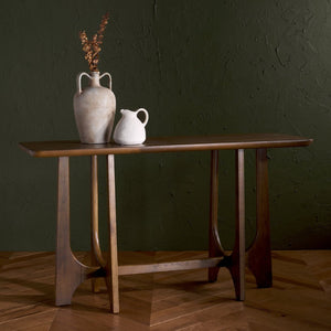 Safavieh SASHA Wood Console Table – Timeless Sophistication for Entryways, Living Rooms, and More! Medium Oak SFV2154C