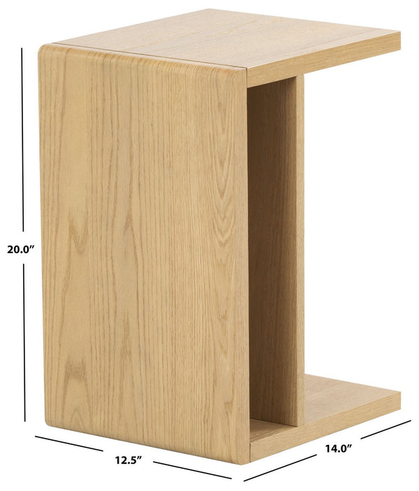 Safavieh Kassia Wood "C" Table Natural SFV2155A