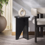 Safavieh Bonaclara Wood 2 Leg Table Black SFV2156B