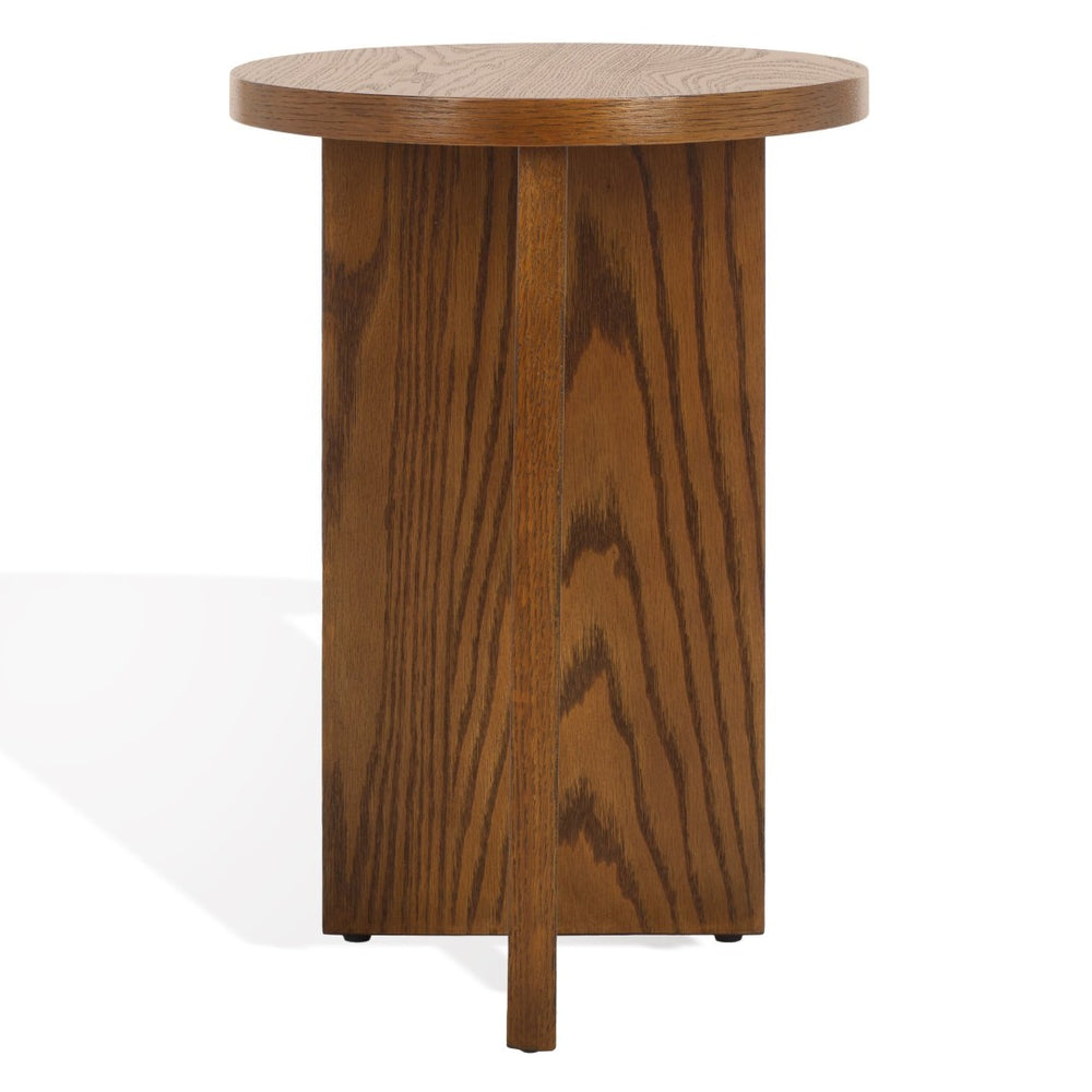 Safavieh BONACLARA Wood 2-Leg Accent Table - Minimalist Design for Modern Spaces, Versatile & Stylish Addition Medium Oak SFV2156C