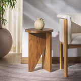 Safavieh Bonaclara Wood 2 Leg Table Medium Oak SFV2156C