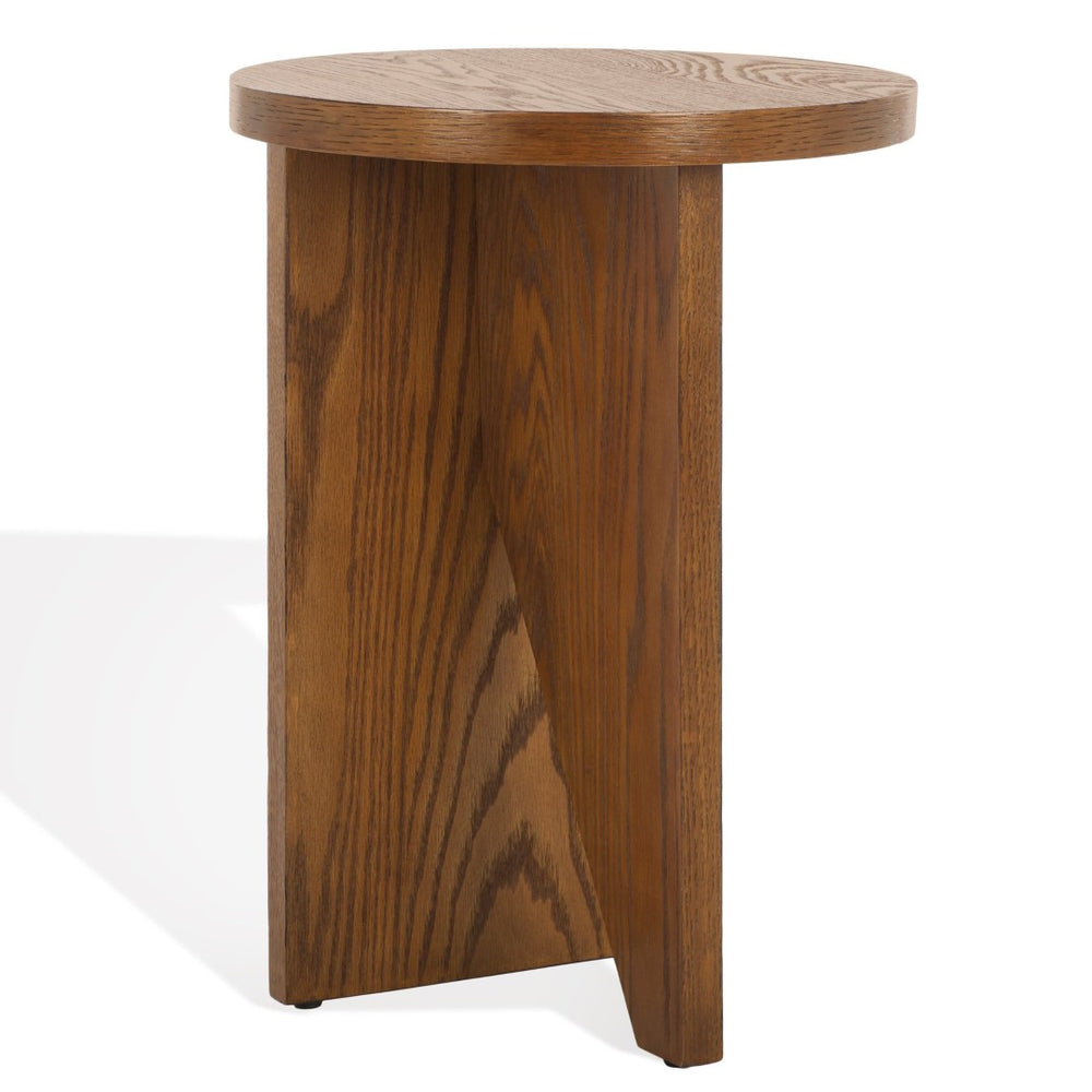 Safavieh BONACLARA Wood 2-Leg Accent Table - Minimalist Design for Modern Spaces, Versatile & Stylish Addition Medium Oak SFV2156C