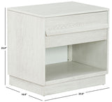 Safavieh Deirdra 1 Drawer Wood Nightstand White Wash SFV2157A