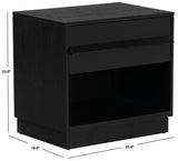 Safavieh Deirdra 1 Drawer Wood Nightstand Black SFV2157B