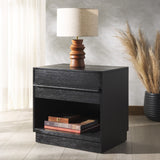 Safavieh Deirdra 1 Drawer Wood Nightstand Black SFV2157B