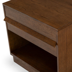 Safavieh Deirdra 1 Drawer Wood Nightstand Medium Oak SFV2157C