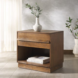 Safavieh Deirdra 1 Drawer Wood Nightstand Medium Oak SFV2157C