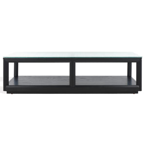 Safavieh Benecarlo Wood And Glass Top Coffee Table Black / Clear SFV2159B