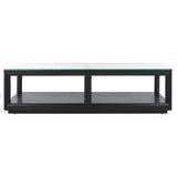 Safavieh Benecarlo Wood And Glass Top Coffee Table Black / Clear SFV2159B