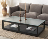 Safavieh Benecarlo Wood And Glass Top Coffee Table Black / Clear SFV2159B