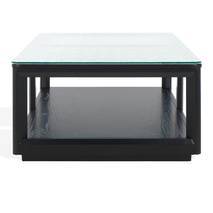 Safavieh Benecarlo Wood And Glass Top Coffee Table Black / Clear SFV2159B
