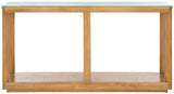 Safavieh Benecarlo Wood And Glass Top Console Table Natural / Clear SFV2160A