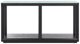 Safavieh Benecarlo Wood And Glass Top Console Table Black / Clear SFV2160B