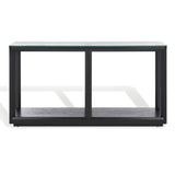 Safavieh Benecarlo Wood And Glass Top Console Table Black / Clear SFV2160B