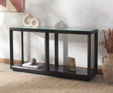 Safavieh Benecarlo Wood And Glass Top Console Table Black / Clear SFV2160B