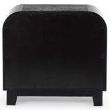 Safavieh Dinah 2 Drawer Wood Nightstand Black SFV2161B