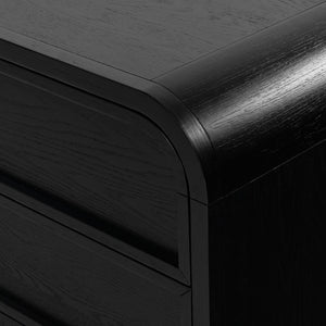 Safavieh DINAH 2 Drawer Wood Nightstand – Elegant Storage Solution with Timeless Design for Any Bedroom Black SFV2161B