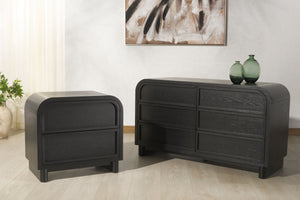 Safavieh DINAH 6-Drawer Wood Dresser – Elegant Storage Solution for Modern Bedrooms and Versatile Spaces Black SFV2162B