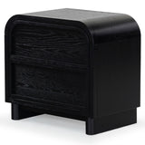 Safavieh Dinah 2 Drawer Wood Nightstand Black SFV2161B