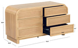 Safavieh Dinah 6 Drawer Wood Dresser Natural SFV2162A