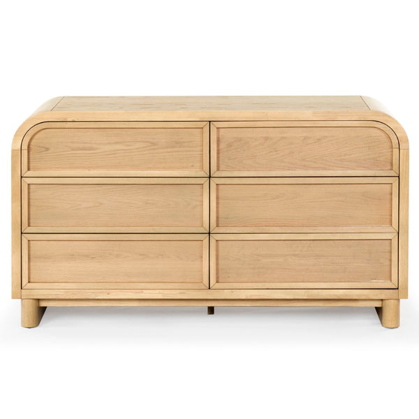 Safavieh Dinah 6 Drawer Wood Dresser Natural SFV2162A