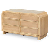 Safavieh Dinah 6 Drawer Wood Dresser Natural SFV2162A