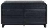 Safavieh Dinah 6 Drawer Wood Dresser Black SFV2162B