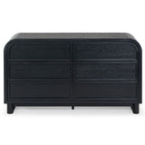 Safavieh Dinah 6 Drawer Wood Dresser Black SFV2162B