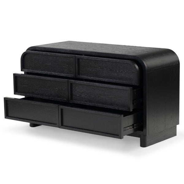 Safavieh Dinah 6 Drawer Wood Dresser Black SFV2162B