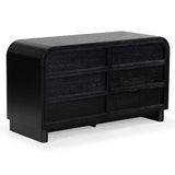 Safavieh Dinah 6 Drawer Wood Dresser Black SFV2162B