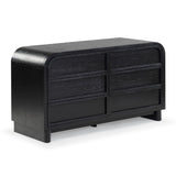 Safavieh Dinah 6 Drawer Wood Dresser Black SFV2162B