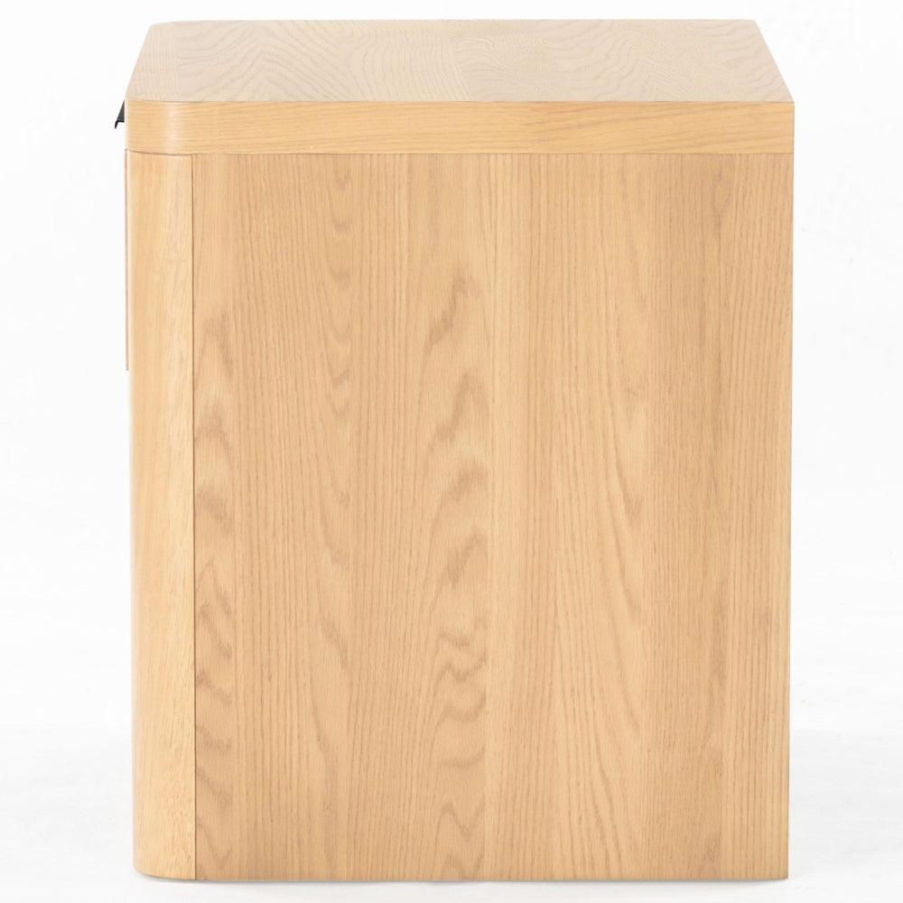Safavieh RAYLIE Modern 1 Drawer Wood Nightstand with Oak Accents - Stylish Storage for Any Bedroom Decor Natural SFV2163A
