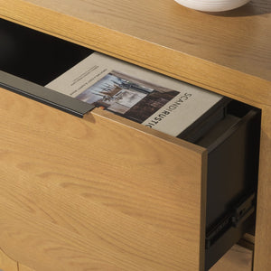 Safavieh RAYLIE 2-Drawer Nightstand - Modern Minimalist Design with Functional Storage for Every Bedroom Natural SFV2164A