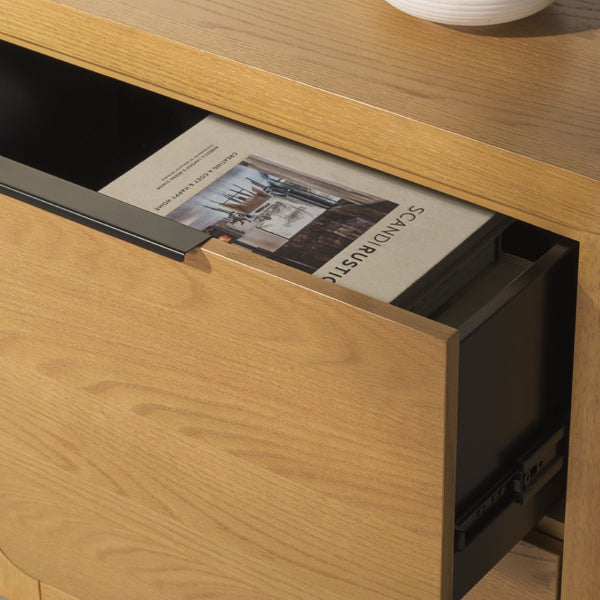 Safavieh RAYLIE 2-Drawer Nightstand - Modern Minimalist Design with Functional Storage for Every Bedroom Natural SFV2164A