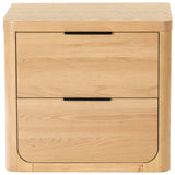 Safavieh Raylie 2 Drawer Wood Nightstand Natural SFV2164A