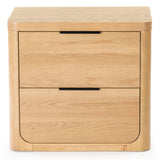 Safavieh Raylie 2 Drawer Wood Nightstand Natural SFV2164A