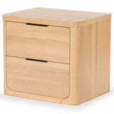 Safavieh Raylie 2 Drawer Wood Nightstand Natural SFV2164A