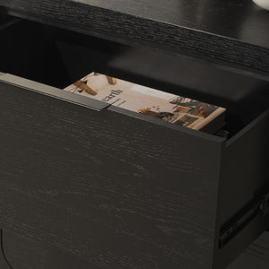 Safavieh RAYLIE 2-Drawer Nightstand - Modern Minimalist Design with Functional Storage for Every Bedroom Black SFV2164B